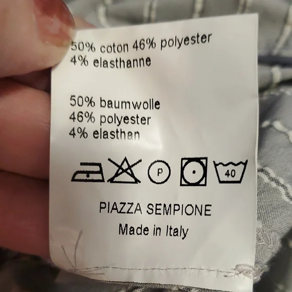 Piazza Sempione Grey White Midi A-Line Skirt